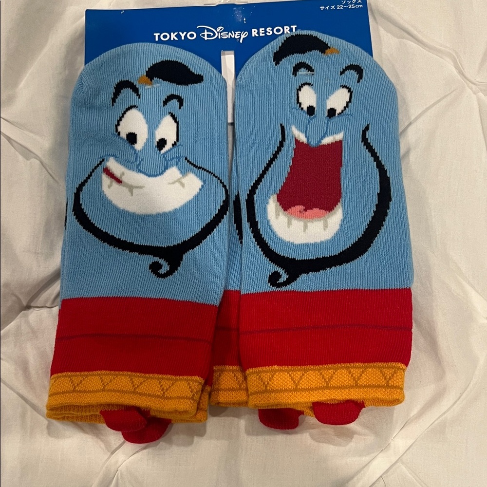 Disney Genie Socks - Blue, Red, and Yellow